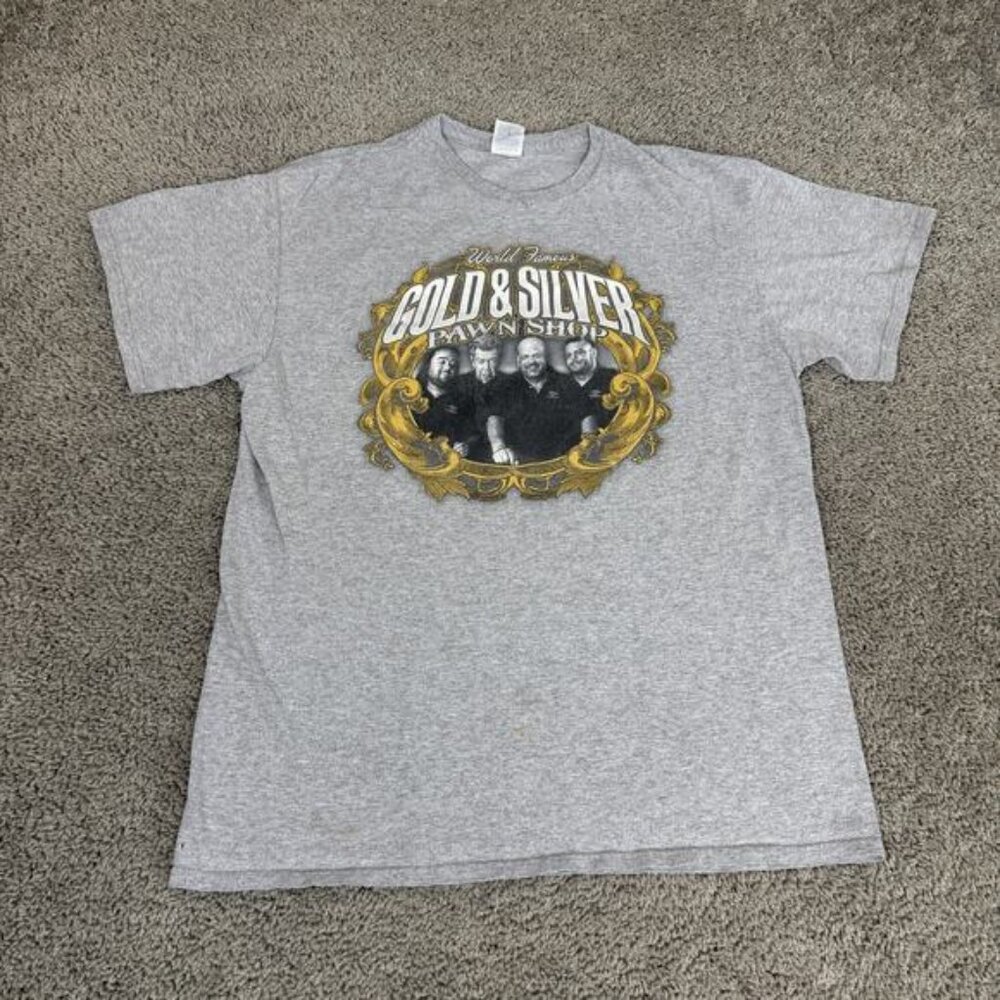 Pawn Stars Gold & Silver Pawn Shop Shirt Mens Large Gray Graphic Tee Delta Pro